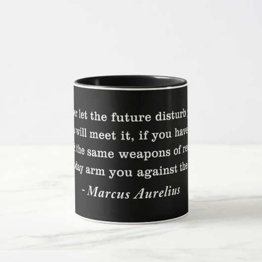 Mug Citation du stoïcisme futur de Marcus Aurelius (Centre)