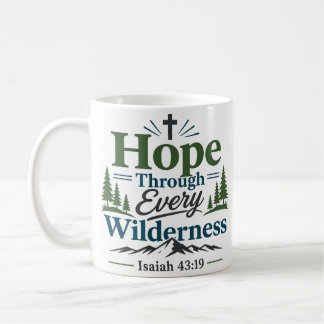 Mug Citation encourageante d'espérance à travers chaqu