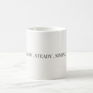Mug Citation esthétique minimaliste lente, régulière e