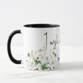 Mug Citation et Fleur sauvage en blanc (Gauche)