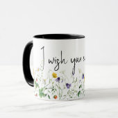 Mug Citation et Fleur sauvage en blanc (Devant gauche)