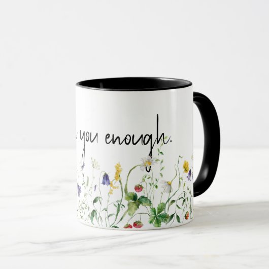 Mug Citation et Fleur sauvage en blanc (Devant droit)