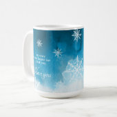 Mug Citation et nom Customisés de la glace bleu flocon (Devant gauche)
