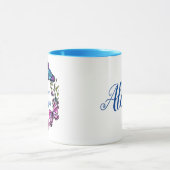 Mug Citation et nom faits sur commande de papillon et (Centre)