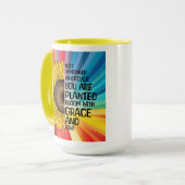 Mug Citation et tournesol tiré à la main (Devant gauche)