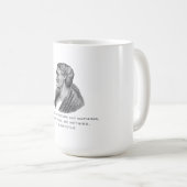 Mug Citation Évitez la critique philosophe Aristote (Devant droit)
