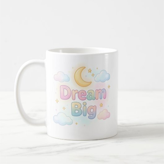 Mug Citation fantaisiste pastel sur fond blanc (Gauche)