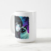 Mug Citation Fille Anime et Chat Siamois (Devant gauche)