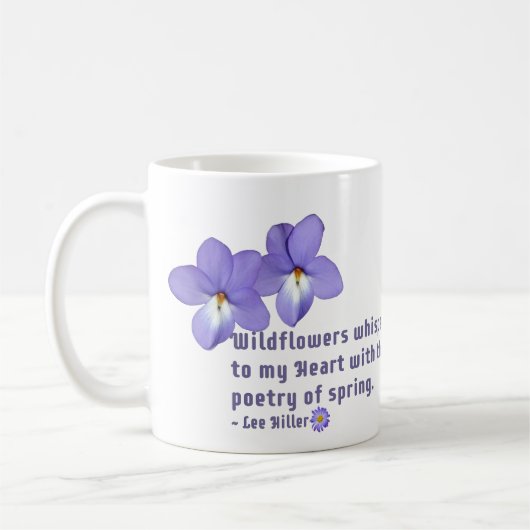 Mug Citation Fleur sauvage de Violences du pied d'oise (Gauche)