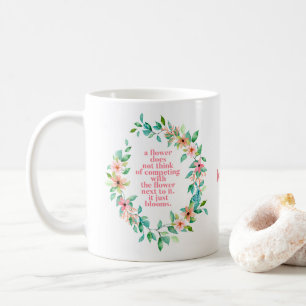 Mug Citation Fleur Tropicale Couronne Florale