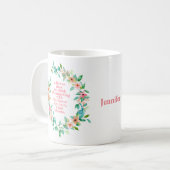 Mug Citation Fleur Tropicale Couronne Florale (Devant gauche)