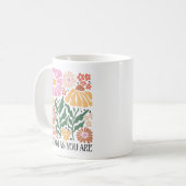 Mug Citation Florale Inspirationnelle Florale Boho (Devant gauche)