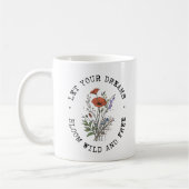Mug Citation Florale Inspirationnelle vintage Fleur sa (Gauche)