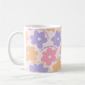 Mug Citation Florale super, Rétro Affirmation Positive (Gauche)