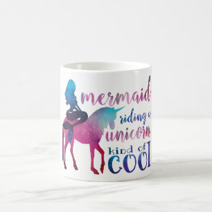 Mug Citation fraîche colorée de licorne d'équitation