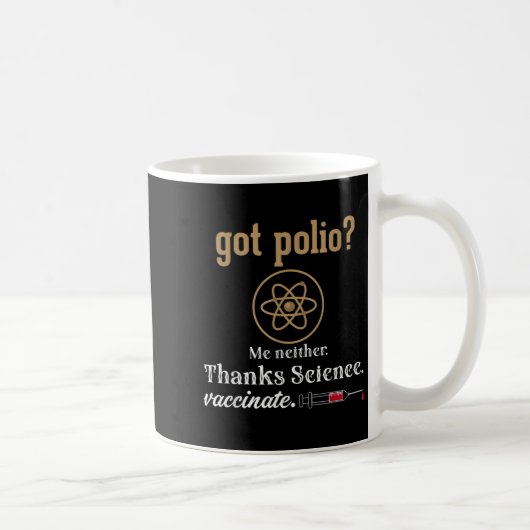 Mug Citation graphique de l'Humour amusant vacciné Sci (Droite)