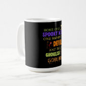 Mug Citation Halloween Familiale Avec Witch Devil Spid (Devant gauche)