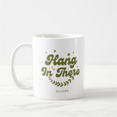 Mug Citation "Hang in There" personnalisée de fleurs r (Gauche)