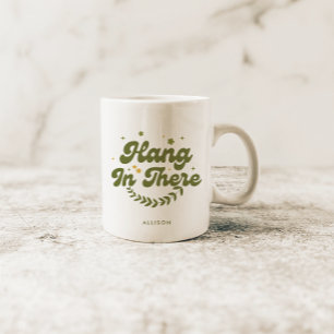 Mug Citation "Hang in There" personnalisée de fleurs r