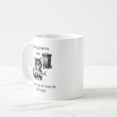 Mug Citation Humour Flirting Cat Funny Valentines Jour (Devant gauche)