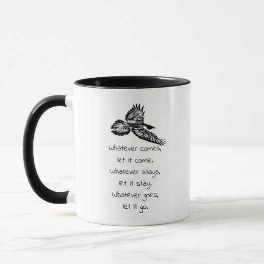 Mug Citation inspirante de Black Raven Bird (Gauche)