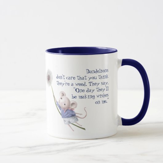 Mug Citation Inspirante de mignonne petite souris Dand (Droite)
