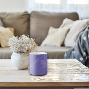 Mug Citation inspirante du soleil blanc de lavande