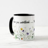 Mug Citation inspirante et Fleur sauvage en blanc (Devant gauche)