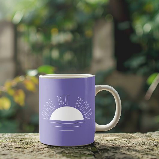 Mug Citation inspirante minimaliste lavande blanche