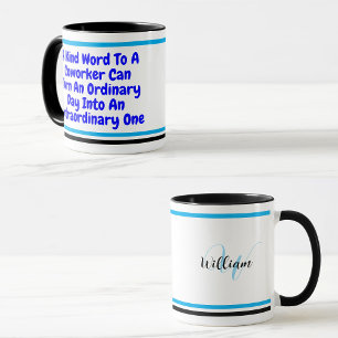 Mug Citation Inspirante Personnalisée Collègue de Tr