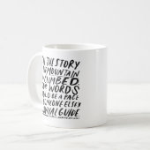 Mug citation inspirante pour écrivains et artistes (Devant gauche)