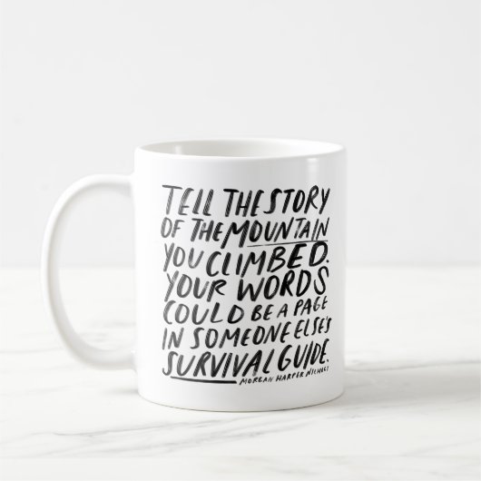Mug citation inspirante pour écrivains et artistes (Gauche)