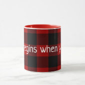 Mug citation inspirante sur buffalo plaid (Centre)