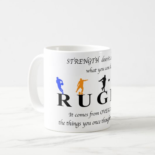 Mug Citation Inspiration de rugby (Devant gauche)