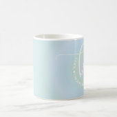Mug Citation Inspiration moderne Bleu Soyez Cool Calme (Centre)