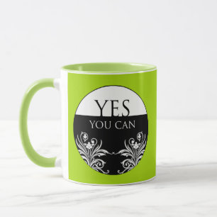 Mug Citation Inspiration Oui Vous Pouvez Penser Vert