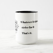 Mug Citation Inspirational CutOut Black Message Café (Centre)