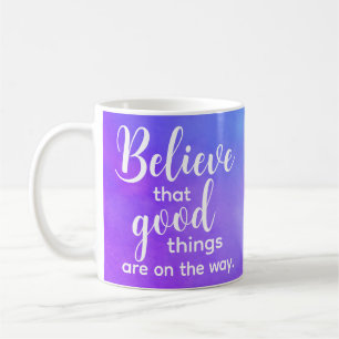 Mug Citation Inspirationnelle Croit Bonne Aquarelle Vi