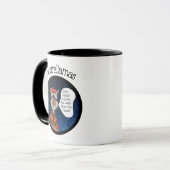 Mug Citation Inspirationnelle Cute Nostradamus Llama P (Devant gauche)