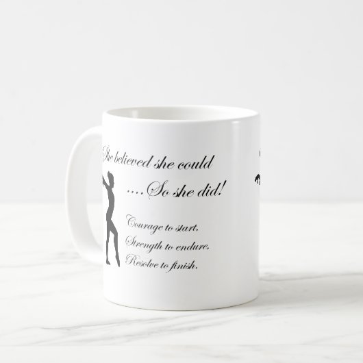 Mug Citation inspirationnelle de la gymnastique (Devant gauche)