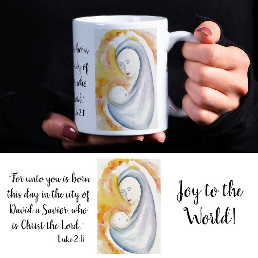 Mug Citation Inspirationnelle de Madonna et Enfant per
