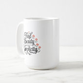 Mug Citation Inspirationnelle, Trouver la beauté dans (Devant gauche)