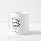 Mug Citation Inspirationnelle Typographie Cadeau de l' (Devant gauche)