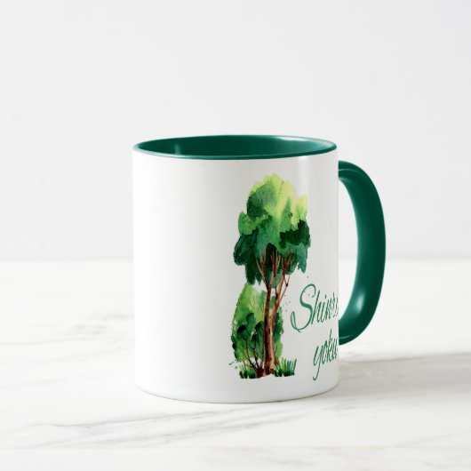 Mug Citation inspirée de la baignade dans la forêt de (Devant droit)