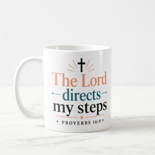 Mug Citation Inspirée de l'Écriture 'Le Seigneur Guide (Gauche)