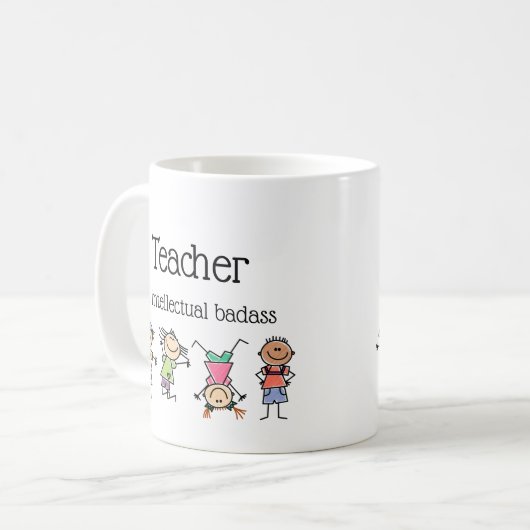 Mug Citation inspirée de l'enseignant d'un Badass inte (Devant gauche)