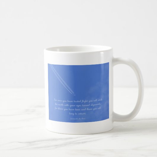 Mug Citation inspirée de vol de Leonardo da Vinci (Droite)