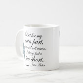 Mug Citation Jane Austen d'amoureux des livres (Devant gauche)