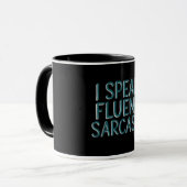 Mug Citation Je Parle Sarcasme Fluent (Devant gauche)