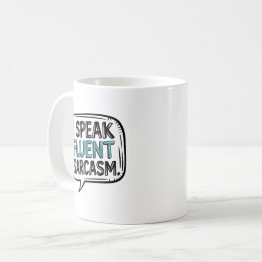 Mug Citation Je Parle Sarcasme Fluent (Devant gauche)